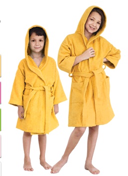 Bata con capucha Amarillo