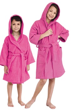 Bata con capucha Fucsia