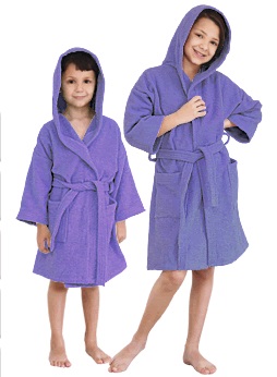 Bata con capucha Lila