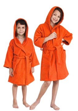 Bata con capucha Naranja