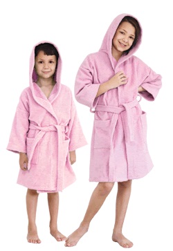Bata con Capucha Rosado