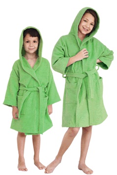 Bata con Capucha Verde Manzana